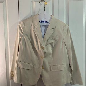 Talbots Tan Button Front Jacket - Size 14WP